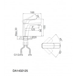 Смеситель для раковины D&K Berlin.Technische DA1432125 черный матовый