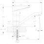 Смеситель однозахватный (35 мм) для умывальника с поворотным изливом, RS29-22