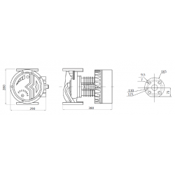 Насос циркуляционный энергоэффективный Shinhoo MEGA S 50-18F, фланцевый 220В