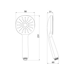 Лейка для душа, черная матовая, Iddis Optima Home