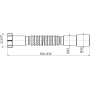 Гофра 1 1/4"*32/40  пласт. 390-840 мм A750 ALСAPLAST Alcadrain