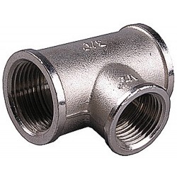 Тройник ВВ переходной никелированный 3/4"х1/2"х3/4" STOUT