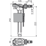 Впускной механизм боковой 3/8" лат.резьба A160 ALСAPLAST Alcadrain