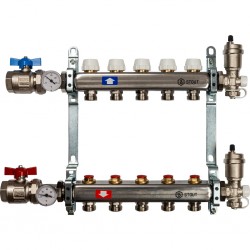 Коллектор из нержавеющей стали в сборе без расходомеров 5 вых. STOUT
