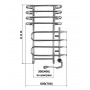 Полотенцесушитель Флагман "Каскад", ниж./п 300х600х800 (электрический + водяной) 