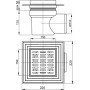 Трап ALCAPLAST Alcadrain 150*150/110мм углов.нерж.решетка APV12