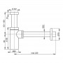 Сифон для умывальника д.32 DESIGN, цельнометаллический  A400 ALСAPLAST Alcadrain