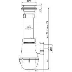 Сифон Ани Грот 1.1/2"*40