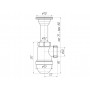 Сифон Ани 1 1/2"*40  литой выпуск