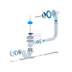 Сифон Ани для ванны с в/п 1 1/2"