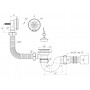 Сифон Ани для ванны с в/п 1 1/2" с гибкой трубой 40х50