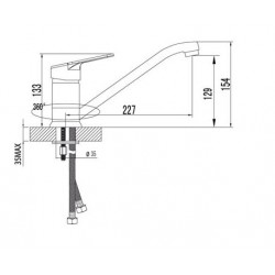 Смеситель для кухни Lemark Luna, с поворотным изливом