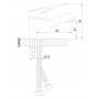 Смеситель однозахватный (35 мм) для умывальника, монолитный, B35-11
