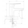 Смеситель однозахватный (35 мм) для умывальника монолитный, хром