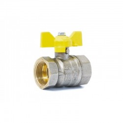 Кран шаровой газовый 3/4" в-в бабочка LD Pride GAS Ру40 Tmax=80