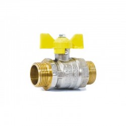 Кран шаровой газовый 3/4" н-н бабочка LD Pride GAS Ру40 Tmax=80