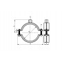 Хомут KSB2 М8/М10 4" (108-115 мм) 2-х винт. с уплотн. epdm, быстрый замок, Walraven